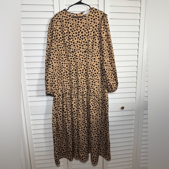 Never Fully Dressed Womens Lucia Deliah Leopard Print Midi Dress Size US 20 - Picture 2 of 11